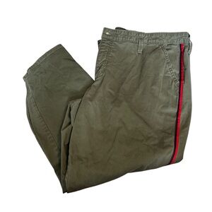 Universal Thread Olive Ankle Pants with Red Stripe